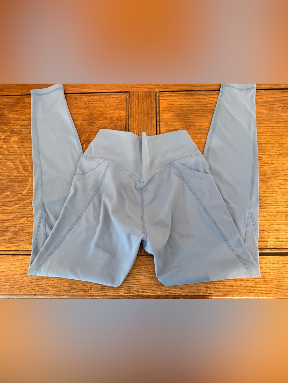 High-Waist Light Blue Leggings - Women's Activewear